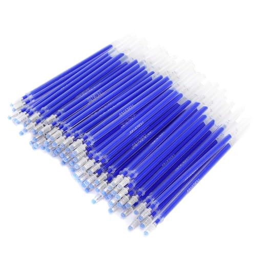 Heat Erasable Pen Refill, Precise Auto Vanishing Fabric Marker for Sewing Quilting Plastic Steel Tip Black 13cm 100pcs