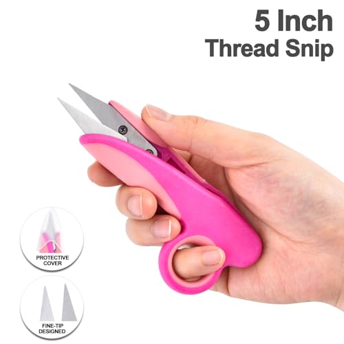 Zicolu Premium Sewing Scissors Bundle: Heavy Duty Fabric, Detail Embroidery & Small Selvedge Scissors, Thread Snips for Tailoring, Dressmaking, Quilting & Arts&Crafts - size: 8.1"/5.1"/5"/4"