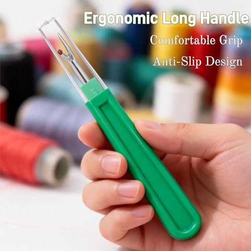 8Pcs Seam Ripper and Thread Snips Set - 2 U-Shaped Sewing Scissors with Covers & 6 Stitch Removers (Large/Small) - Sharp Thread Cutter Tool Kit for Quilting, Embroidery, Needlework & Hems