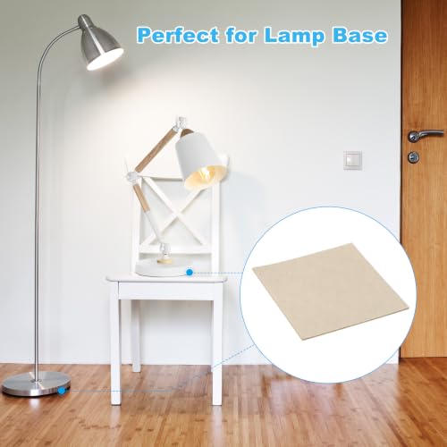 PATIKIL 8x8 Inch Lamp Base Felt, 5Pack 2mm Thickness Square Felt Furniture Pad Soft Adhesive Non-Slip Anti-Scratch Backed Felt for Lamp Furniture DIY Craft, Beige - color: Beige, size: 8x8 Inch