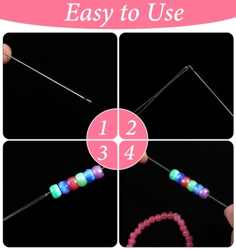 Bead Needles for Jewelry Making, 8 Pcs Beading Needles
