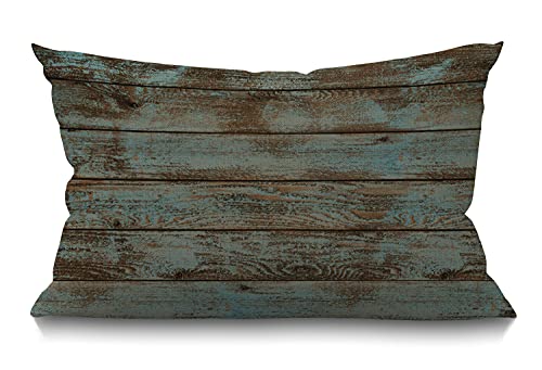 Smooffly Rustic Old Barn Wood Farmhouse Pillow Cover 12x20 Inch,Home Decorative Throw Pillow Case Cushion Cover,Home Gifts,Housewarming Gift - color: Md025