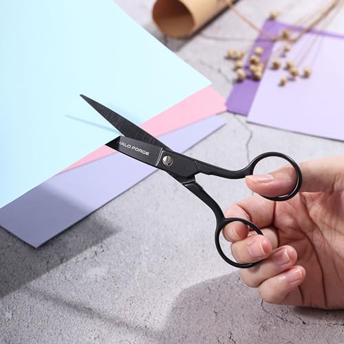 HALO FORGE Sharp Fabric Scissors for Embroidery Stainless Steel 6" Black - style: 6" black embroidery scissors