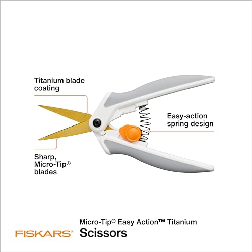 Fiskars 6" Easy Action Micro-Tip Titanium Detail Fabric Scissors - style: Micro-Tip Titanium Easy Action