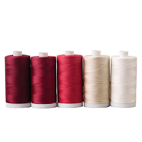 Connecting Threads Red Assorted 100% Cotton Thread Set - 5 Spools - color: Redwork