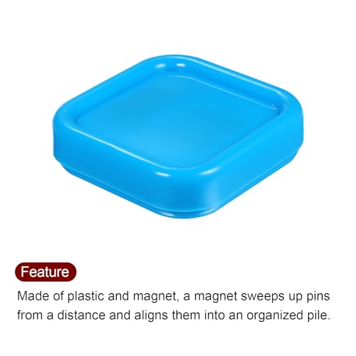 HARFINGTON Magnetic Pin Cushion Square Sewing Pin Holder Light Blue - color: Light Blue
