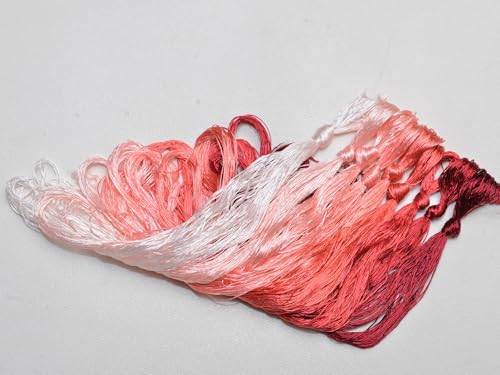 100% Mulberry Silk Embroidery Thread 9 Colors 22m Each (48) - color: 48