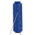 Waxed Thread, Strong Thread for Leather, Upholstery, Shoe, Bag, incl. Needle (Colour: Dark Blue) - color: Dark Blue