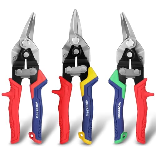 3 Piece Aviation Tin Snips Set, Metal Cutter Shear (Left, Right & Straight) - style: Straight/Left/Right