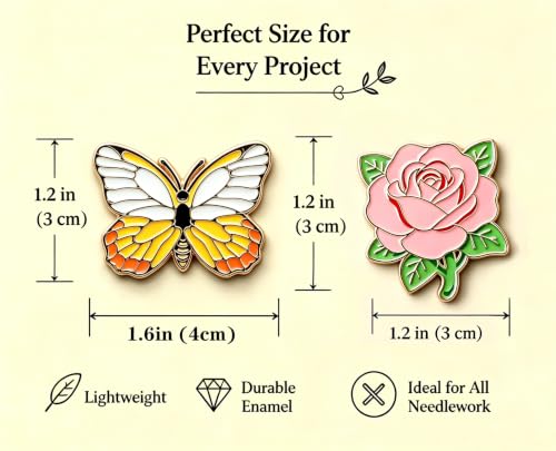 HENYANMHXH Needle Minder Magnet, Cute Magnetic Needle Holder - color: Bloom Wings