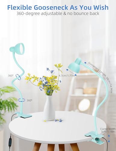 Clip on Reading Light for Bed 3 Color Modes Teal - color: Teal