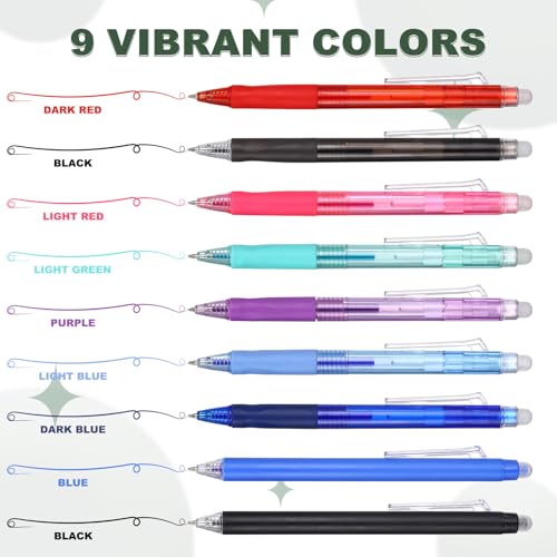 PATIKIL 3pcs Erasable Gel Pens 0.5mm Fine Point Retractable Heat Dark Blue - color: Dark Blue