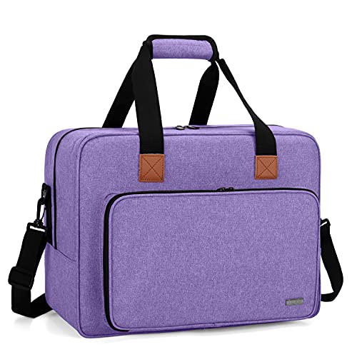 LUXJA Portable Tote Sewing Machine Bag, Pruple - color: Purple