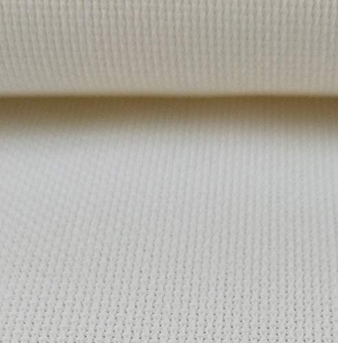 59" x one Yard 18 Ct Counted Cotton Aida Cloth Cross Stitch Fabric (Cream) - color: Cream