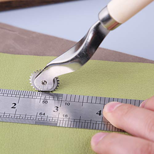 Lunarm Tracing Wheel Sewing Tool 3pcs Steel Needle Point Tracing Wheel - color: Black Wood Yellow