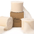 Ribbli Chiffon Ribbon - 1.5 inch x 30 Yard Champagne/Nude Silk, Handmade for Wedding Invitations, Gift Wrapping, Bridal Bouquets, Flower Arrangements - color: Champagne