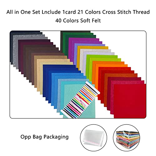 Jtnohx Stiff Felt Sheets Felt Fabric for Crafts 8"x12" 40 Colors - size: 8 x 12 inches