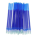 PATIKIL 24 Pcs Erasable Gel Pens Refills, 0.5mm Heat Erasable Pens Refills for Fabric Disappearing Ink Fabric Marking Pen for Sewing Quilting Writing, Blue Ink - color: Blue