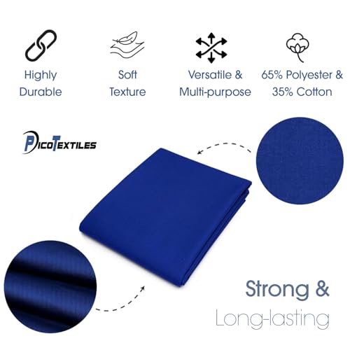 Pico Textiles 1 Yard Bolt Royal Blue Poly Cotton Twill Fabric - color: Royal Blue, size: 1 Yard Bolt