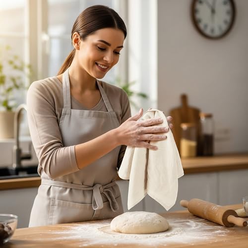 Utopia Kitchen Natural Flour Sack Towels [6 Pack - 28 x 28 Inch]100% Cotton - color: Natural, size: 6 Pack