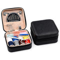 56-Piece Portable Travel Sewing Kit - Compact Emergency Sewing Kit Box with Zipper Fix Tools - Small Sewing Supplies and Accessories for Home Use & Quick Stitch Solutions - color: Black