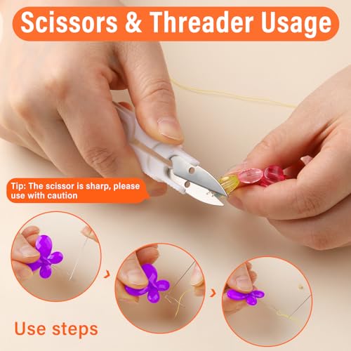 GarfxG 60 PCS Beading Needles Set with 10 Sizes Beading Seed Needles - style: 60 PCS