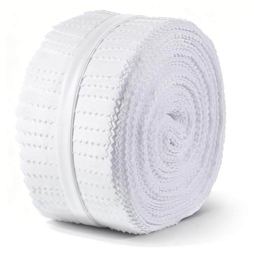 50 Pcs Jelly Fabric Strips Roll for Quilting, White Pre-Cut Strips, Cotton Quilting Fabrics for Handmade DIY Craft Sewing, 2.5 x 39 Inch
