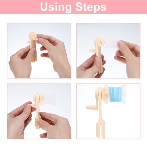 HARFINGTON 100pcs Embroidery Floss Bobbins with Bobbin Winder, Plastic Cross Stitch Thread Organizer Holder Cards Sewing Thread Sorting Tool Storage for Craft DIY Sewing, Orange - color: Orange