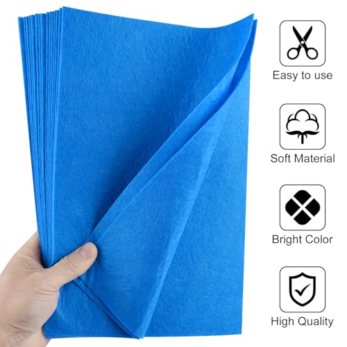 20 Pcs Navy Blue Felt Fabric Sheet 8" x 12" Assorted Color Felt Fabric Sheets for Crafts DIY Handcraft Sewing Squares Patchwork Nonwoven - color: Navy Blue