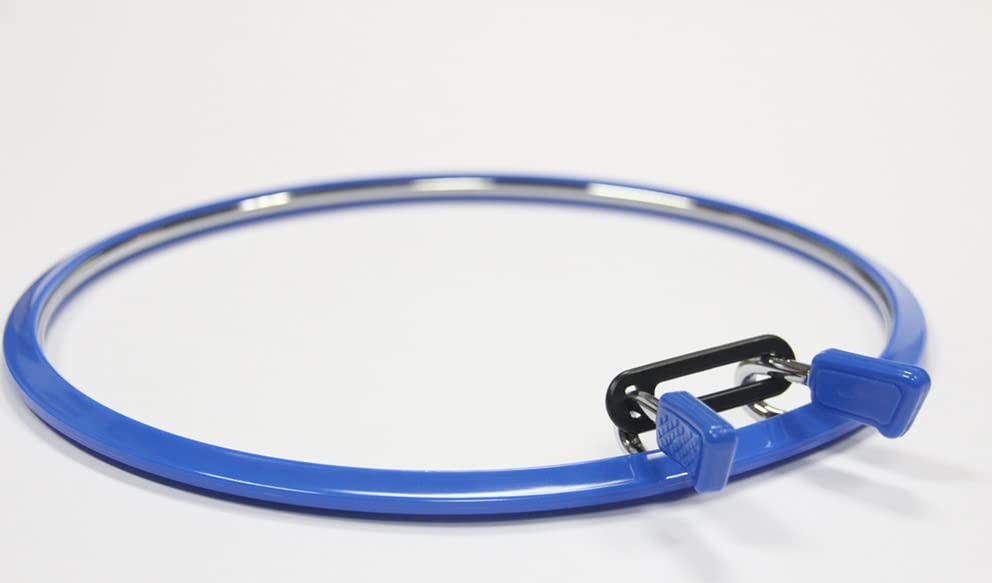 Nurge Premium Quality, Metal Spring Tension Embroidery Hoops, Cross Stich Hoop, Darning Hoops, Embroidery Tension Shed (Blue, Large) - color: Blue, size: Large