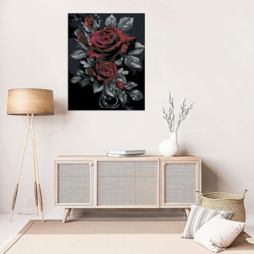 Flowers Stamped Cross Stitch Kits Flowers Cross Stitch Patterns,Dimensions Cross Stitch Kits Embroidery Kit Arts and Crafts for Beginners 15.7x11.8 inch - color: D043