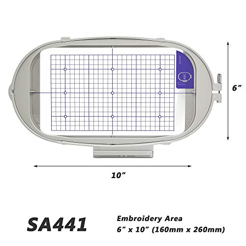Sew Tech Embroidery Hoop for Brother, 6x10in 160x260mm SA441 EF81 Frame - size: 6"x10" - SA441