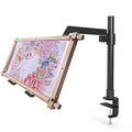 Metal Needlework Frames Stand Adjustable Rotated Embroidery Holder Hands Free Cross Stitch Scroll Frame Lap Table Clamp Embroidery Frame Stand for Needlepoint Supplies