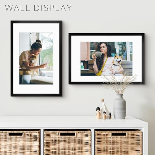Golden State Art 16x24 Black Picture Frame Mat for 12x18 Real Glass - color: Black, size: 16x24