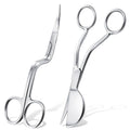 Therwen 1 Applique Duckbill Scissor,1 Bent Handle Curved Embroidery Scissor - style: Bent Handle Curved & Duckbill Scissor