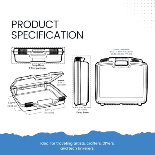 ArtBin 10-Inch Quick View Deep Base Carrying Case, Translucent - size: 10 inch - Deep