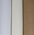 KCS 3 pc of 15" x 18"(38cmx45cm) 14 Count Cross Stitch Cotton Aida Cloth Needlework Rolled Fabric Box,14CT,White+Antique White+Khaki - color: White+antique White+khaki, size: 14CT