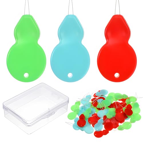 TecUnite 50 Pieces Needle Threader for Hand Sewing, Gourd Shaped