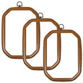 Resin Decorative Embroidery Hoop - 3 Square Pieces 10*7 inch Cross Stitch Hoops Set, Resin Embroidery Frame for Display Sewing Craft Hanging Ornament - style: Square-10*7inch-3pcs