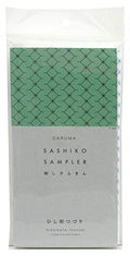 Yokota Daruma Sashiko Cloth - Pre-Printed Sashiko Sampler - White with English Instructions - Joined Diamond Pattern - color: Joined Diamond Pattern, size: Small