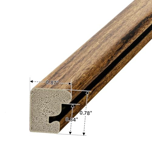 Rustic Walnut 9x13 Frame - Single Frame, 9 x 13 Poster Frame for Artwork, Puzzles, Photos and Movie Posters Picture Frames - size: 9" x 13"