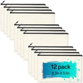 ZeeDix Small Canvas Zipper Pouch for Makeup Pencil Travel Storage 8.3x5 In - color: Beige, style: 12 Pcs