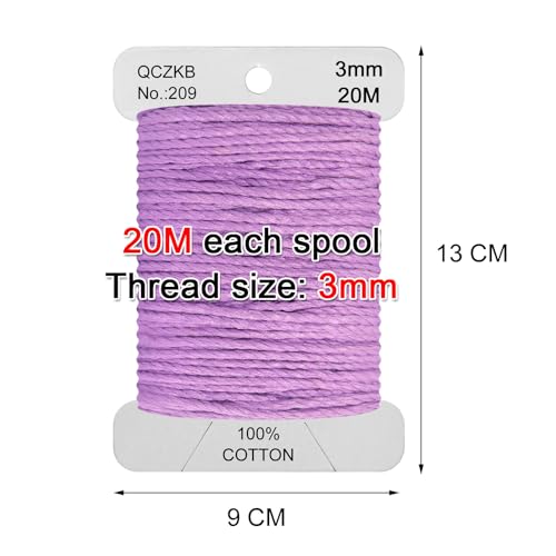 Classic Crochet Thread Yarn 100% Pure Cotton Thread,Col No: 209,Dark Lavender - color: Dark Lavender