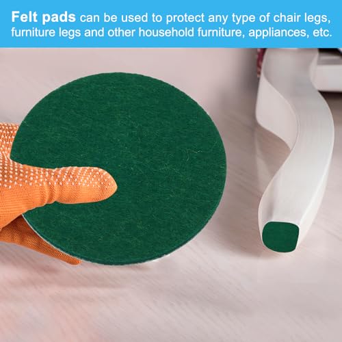 PATIKIL 2.5 Inch Diameter Lamp Base Felt, 20Pack 2mm Thickness Round Soft Adhesive Non-Slip Anti-Scratch Backed Felt for Lamp Furniture DIY Craft, Dark Green - color: Dark Green, size: 2.5 Inch