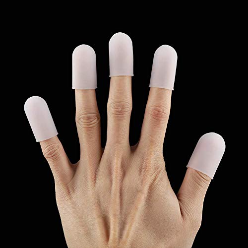Fdit 5pcs Silicone Finger Protector Thumbs Cover Fingertip Gloves for Heat Cooking Baking Barbecue B