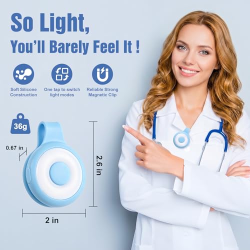Rechargeable Nurse Lights Clip On for Night Shift, Badge Light - color: O-Blue