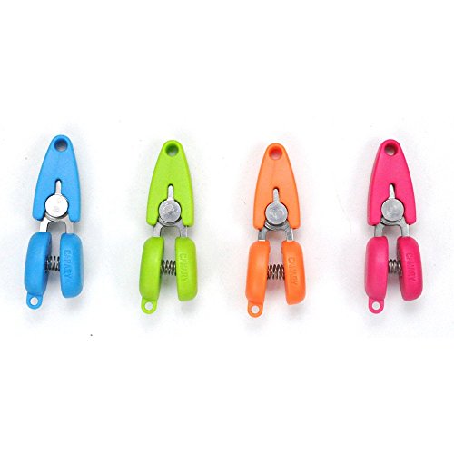 CANARY Mini Travel Scissors 1.3" - TSA Approved Portable Tiny Scissors for Yarn, Sewing, Paper - Micro Keychain Snips with Safety Cap, Japanese Stainless Steel Blade, Made in Japan, Blue - color: Blue