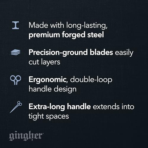 Gingher 6" Double-Curved Embroidery & Applique Scissors for Crafting - style: 6" Embroidery - Double Curved