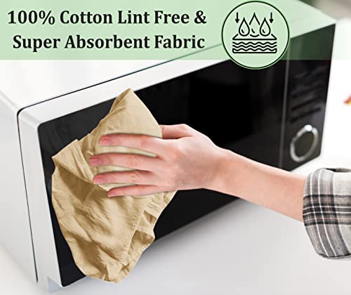 RUVANTI Flour Sack Towels 6 Pack 28”x28”, 100% Cotton Ring Spun – Camel - color: Camel, size: 6 Pack