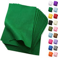 Soft Emerald Green Felt Fabric Sheets for Craft 8" X 12" 20 Pcs 1.6mm Thick - color: Emerald Green